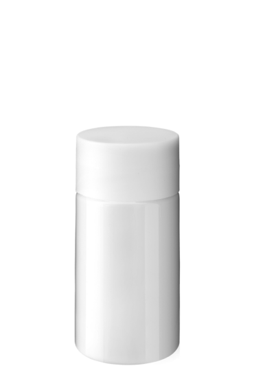 Cylindrical pill container 100ml 45CT PET white #2